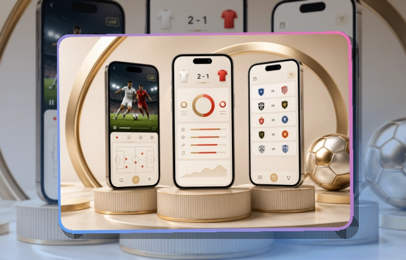 买球站 App使用亮点，比赛日更方便 页面展示
